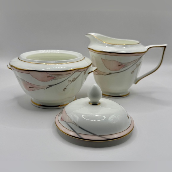 Vintage Mikasa Bone China Cream and Sugar Set - Bellamy Collection - Picture 3 of 11